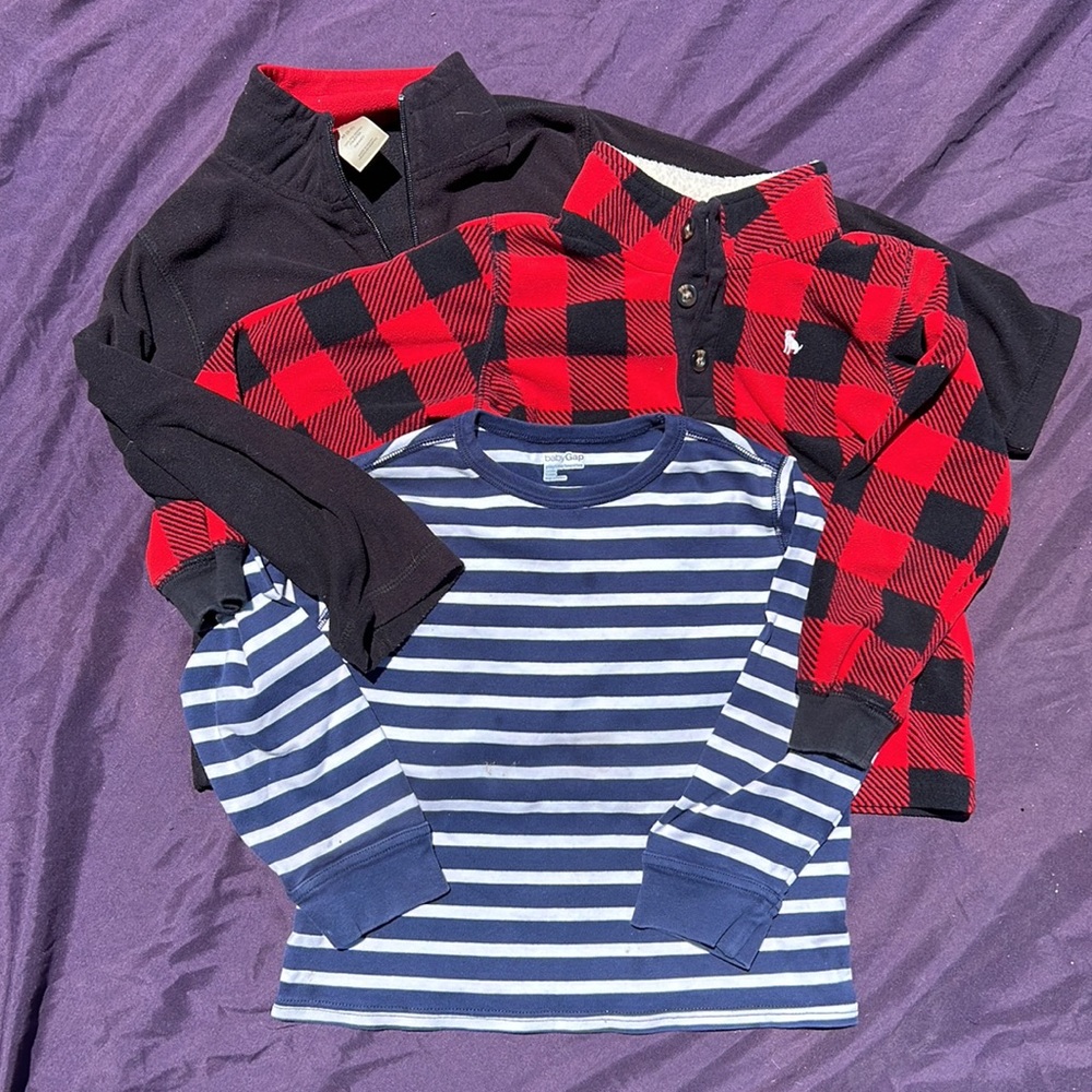 4 Boys long sleeve tops sz 5T